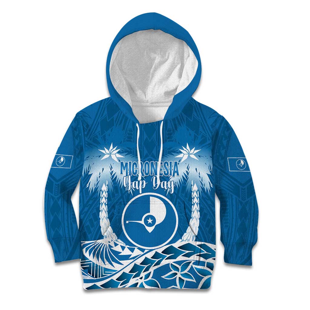 FSM Yap Day Kid Hoodie 2025 Wa'ab Micronesia Flag Color