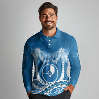 FSM Yap Day Long Sleeve Polo Shirt 2025 Wa'ab Micronesia Flag Color