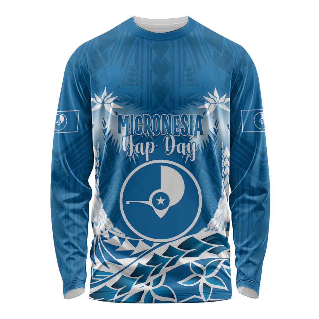 FSM Yap Day Long Sleeve Shirt 2025 Wa'ab Micronesia Flag Color