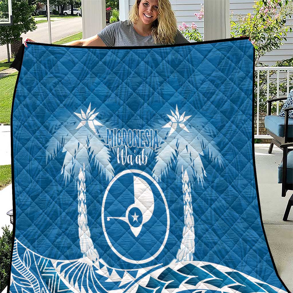 FSM Yap Day Quilt 2025 Wa'ab Micronesia Flag Color LT14 Blue - Polynesian Pride