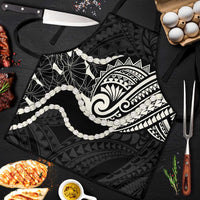 Aloha Hawaii Kalo Pikake Lei Apron Chest Tattoo Black Hawaiian Pattern LT14 Black - Polynesian Pride