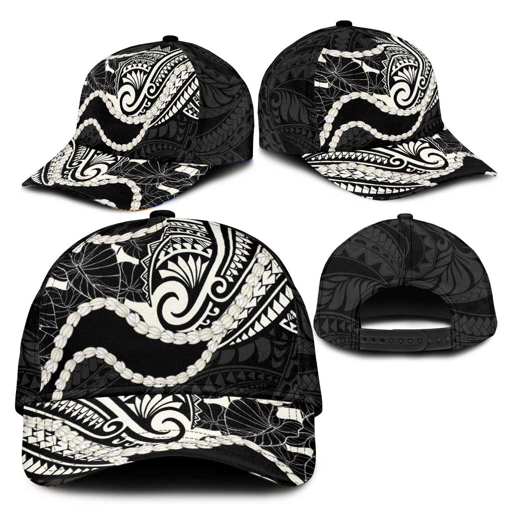 Aloha Hawaii Kalo Pikake Lei Classic Cap Chest Tattoo Black Hawaiian Pattern LT14 - Polynesian Pride