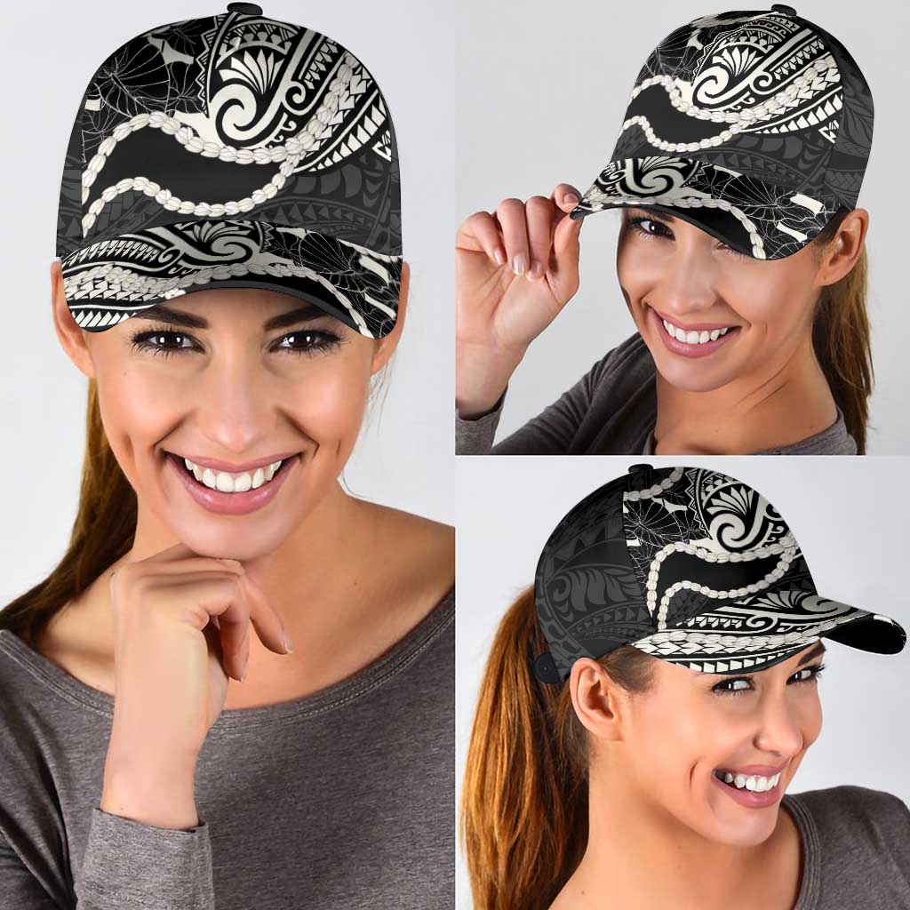Aloha Hawaii Kalo Pikake Lei Classic Cap Chest Tattoo Black Hawaiian Pattern LT14 - Polynesian Pride