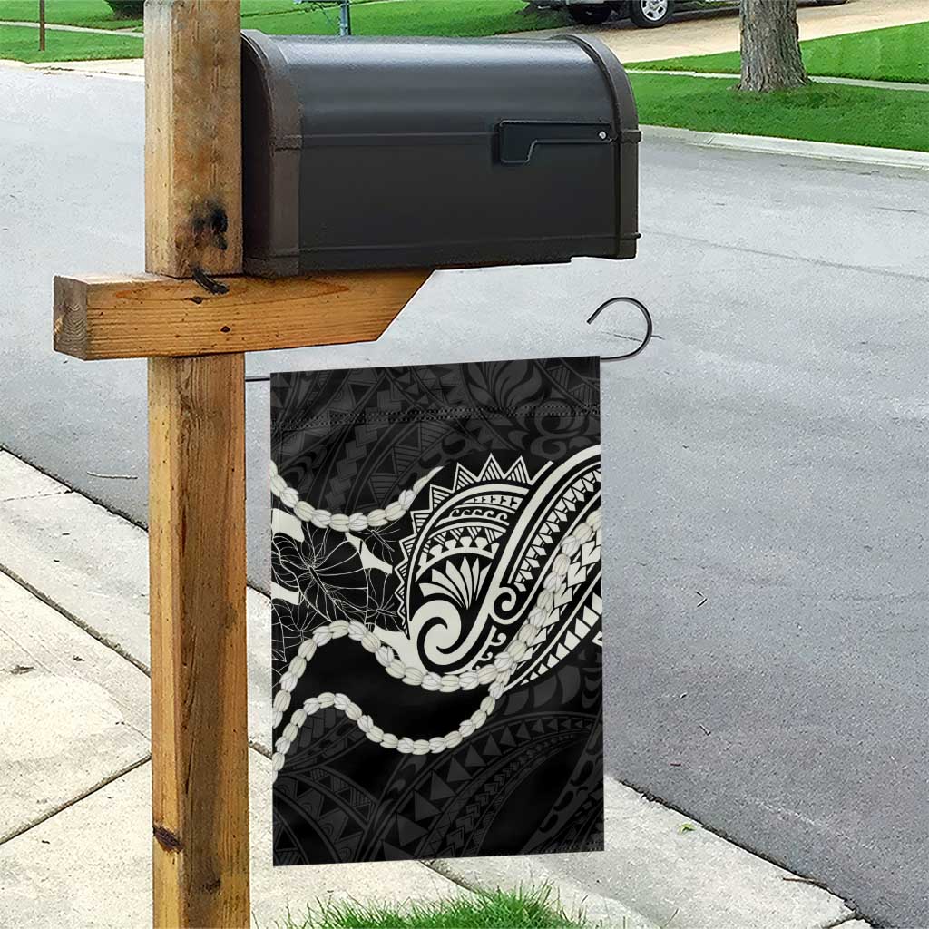 Aloha Hawaii Kalo Pikake Lei Garden Flag Chest Tattoo Black Hawaiian Pattern