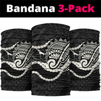 Aloha Hawaii Kalo Pikake Lei Neck Gaiter Chest Tattoo Black Hawaiian Pattern