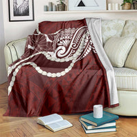 Aloha Hawaii Kalo Pikake Lei Blanket Chest Tattoo Oxblood Hawaiian Pattern