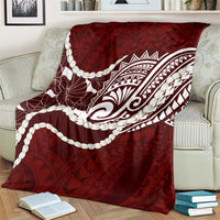 Aloha Hawaii Kalo Pikake Lei Blanket Chest Tattoo Oxblood Hawaiian Pattern