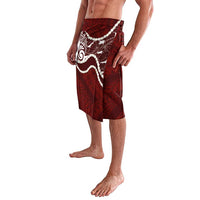 Aloha Hawaii Kalo Pikake Lei Lavalava Chest Tattoo Oxblood Hawaiian Pattern LT14 - Polynesian Pride