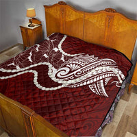 Aloha Hawaii Kalo Pikake Lei Quilt Chest Tattoo Oxblood Hawaiian Pattern LT14 - Polynesian Pride