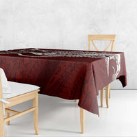 Aloha Hawaii Kalo Pikake Lei Tablecloth Chest Tattoo Oxblood Hawaiian Pattern