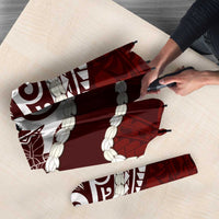 Aloha Hawaii Kalo Pikake Lei Umbrella Chest Tattoo Oxblood Hawaiian Pattern