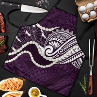 Aloha Hawaii Kalo Pikake Lei Apron Chest Tattoo Purple Hawaiian Pattern