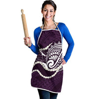Aloha Hawaii Kalo Pikake Lei Apron Chest Tattoo Purple Hawaiian Pattern