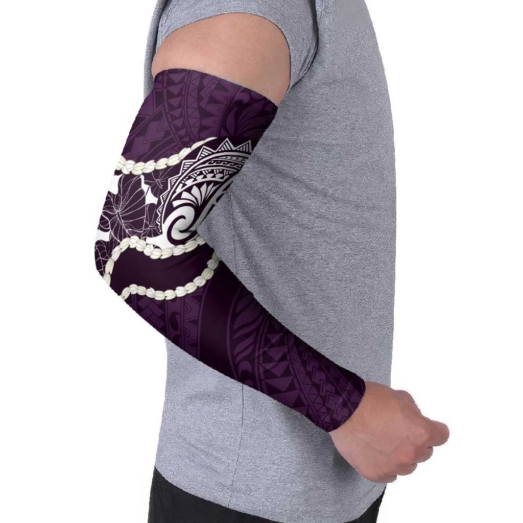 Aloha Hawaii Kalo Pikake Lei Arm Sleeves Chest Tattoo Purple Hawaiian Pattern LT14 - Polynesian Pride