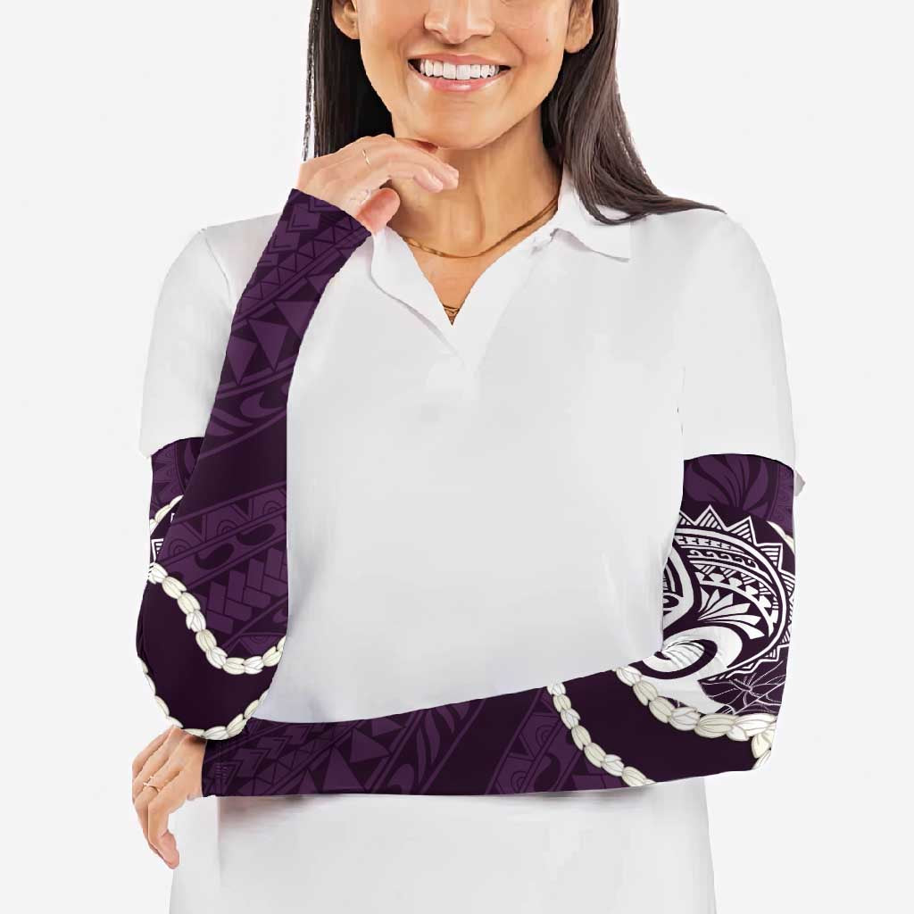Aloha Hawaii Kalo Pikake Lei Arm Sleeves Chest Tattoo Purple Hawaiian Pattern LT14 - Polynesian Pride