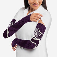 Aloha Hawaii Kalo Pikake Lei Arm Sleeves Chest Tattoo Purple Hawaiian Pattern LT14 - Polynesian Pride