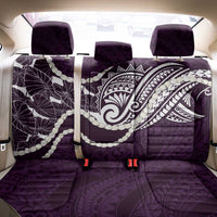 Aloha Hawaii Kalo Pikake Lei Back Car Seat Cover Chest Tattoo Purple Hawaiian Pattern