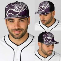 Aloha Hawaii Kalo Pikake Lei Baseball Net Cap Chest Tattoo Purple Hawaiian Pattern LT14 - Polynesian Pride