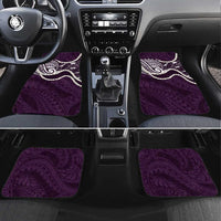 Aloha Hawaii Kalo Pikake Lei Car Mats Chest Tattoo Purple Hawaiian Pattern LT14 Set 4pcs Purple - Polynesian Pride