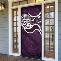 Aloha Hawaii Kalo Pikake Lei Door Cover Chest Tattoo Purple Hawaiian Pattern LT14 - Polynesian Pride