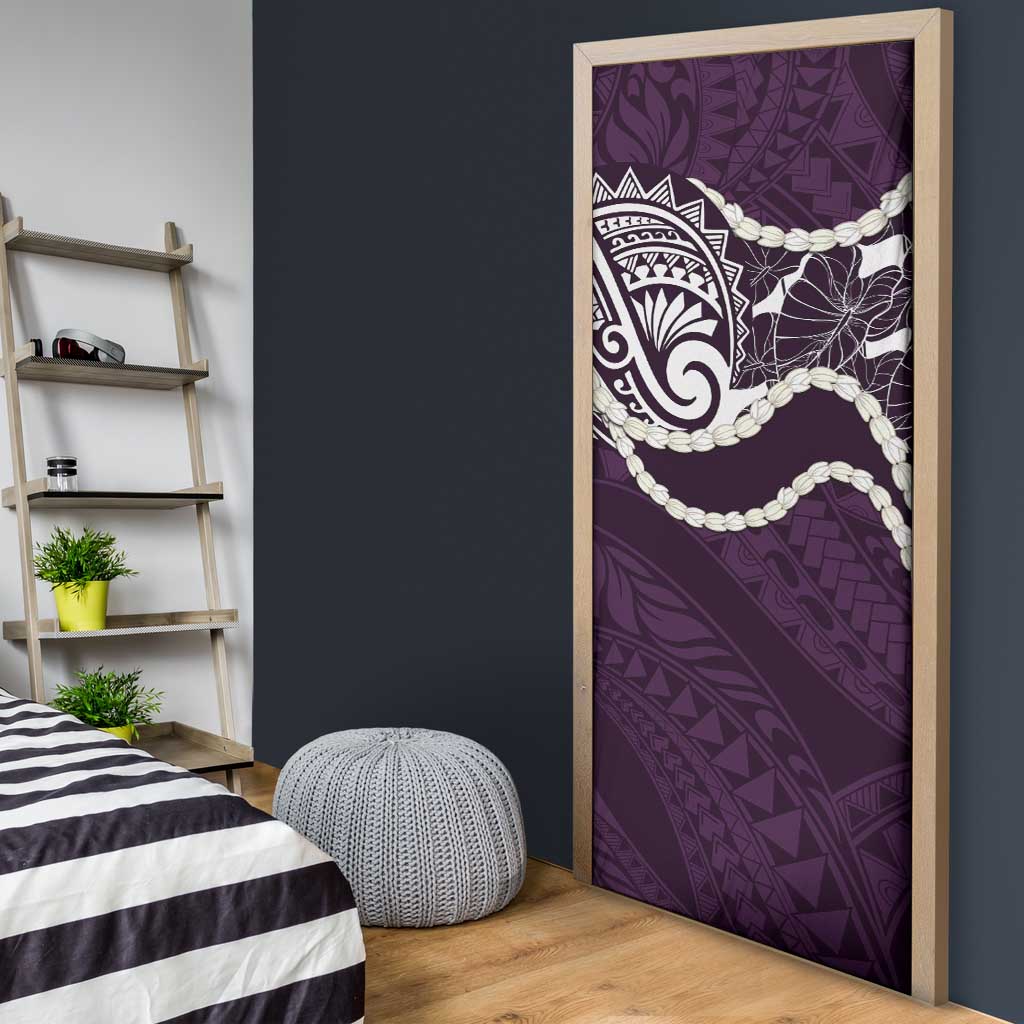 Aloha Hawaii Kalo Pikake Lei Door Cover Chest Tattoo Purple Hawaiian Pattern LT14 - Polynesian Pride