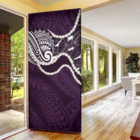Aloha Hawaii Kalo Pikake Lei Door Cover Chest Tattoo Purple Hawaiian Pattern LT14 - Polynesian Pride