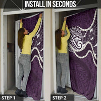 Aloha Hawaii Kalo Pikake Lei Door Cover Chest Tattoo Purple Hawaiian Pattern LT14 - Polynesian Pride