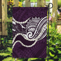 Aloha Hawaii Kalo Pikake Lei Garden Flag Chest Tattoo Purple Hawaiian Pattern LT14 Garden Flag Purple - Polynesian Pride