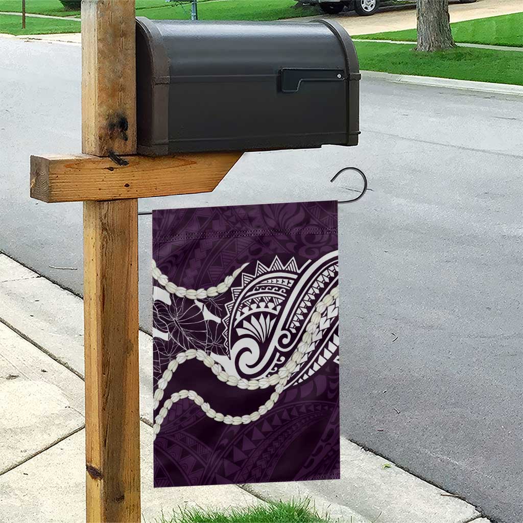 Aloha Hawaii Kalo Pikake Lei Garden Flag Chest Tattoo Purple Hawaiian Pattern LT14 - Polynesian Pride