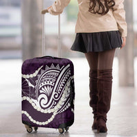 Aloha Hawaii Kalo Pikake Lei Luggage Cover Chest Tattoo Purple Hawaiian Pattern LT14 - Polynesian Pride