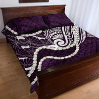 Aloha Hawaii Kalo Pikake Lei Quilt Bed Set Chest Tattoo Purple Hawaiian Pattern LT14 - Polynesian Pride
