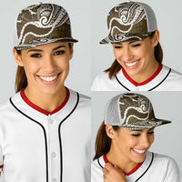 Aloha Hawaii Kalo Pikake Lei Baseball Net Cap Chest Tattoo Gold Hawaiian Pattern