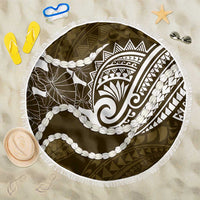 Aloha Hawaii Kalo Pikake Lei Beach Blanket Chest Tattoo Gold Hawaiian Pattern LT14 One Size 150cm Gold - Polynesian Pride