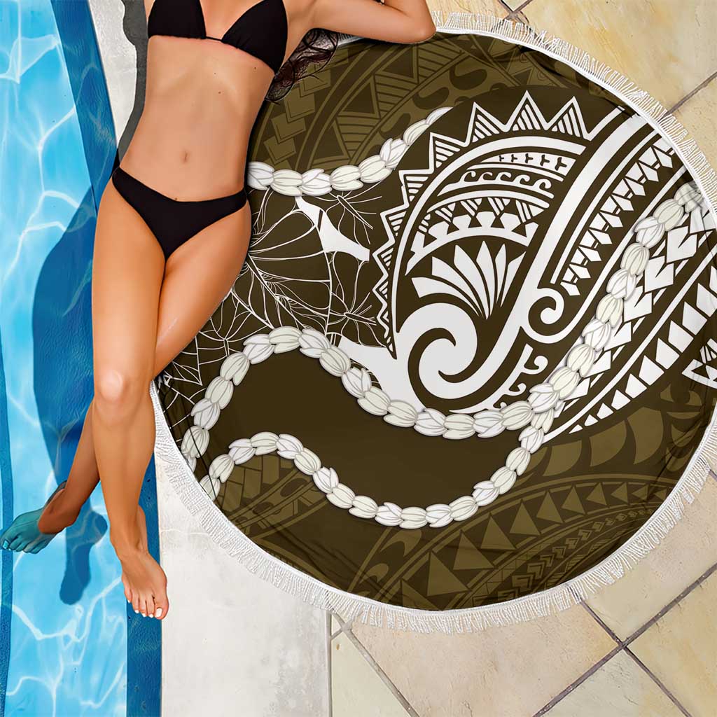 Aloha Hawaii Kalo Pikake Lei Beach Blanket Chest Tattoo Gold Hawaiian Pattern LT14 - Polynesian Pride