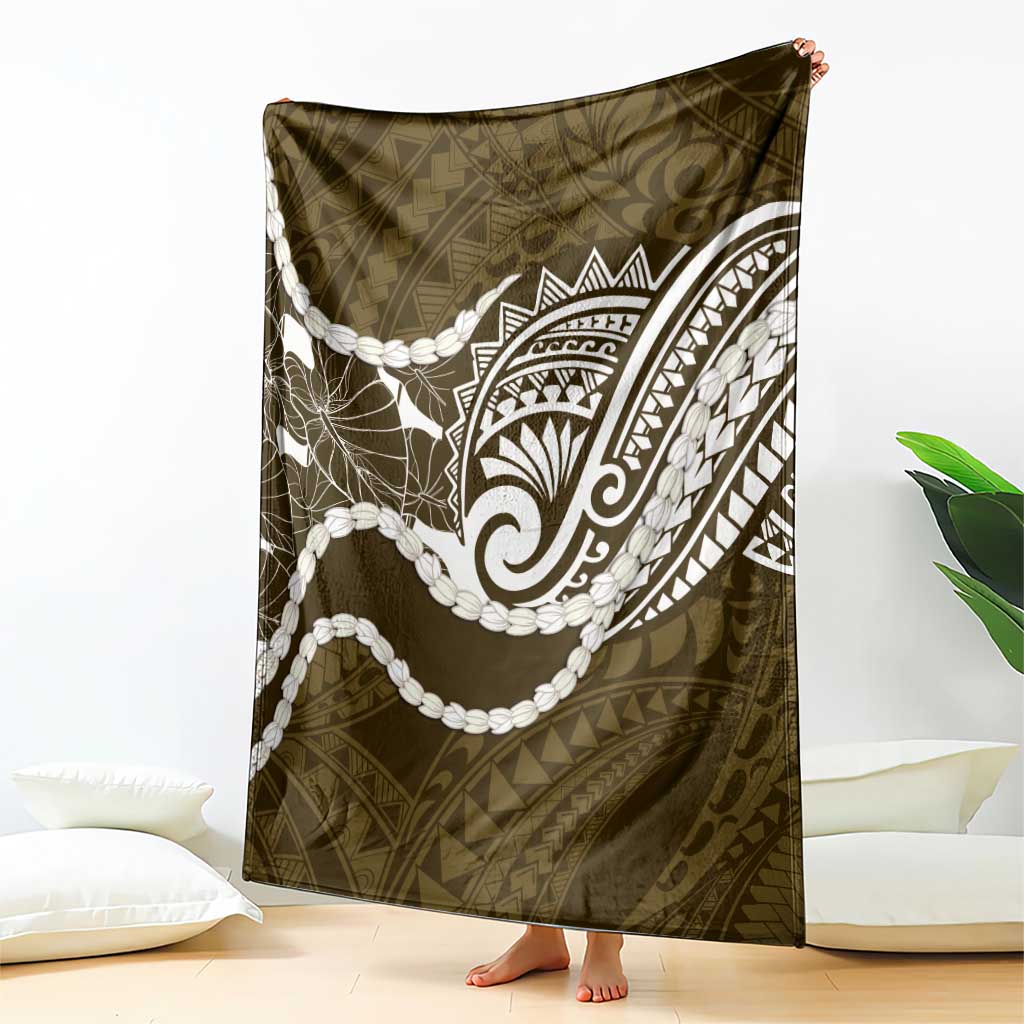 Aloha Hawaii Kalo Pikake Lei Blanket Chest Tattoo Gold Hawaiian Pattern