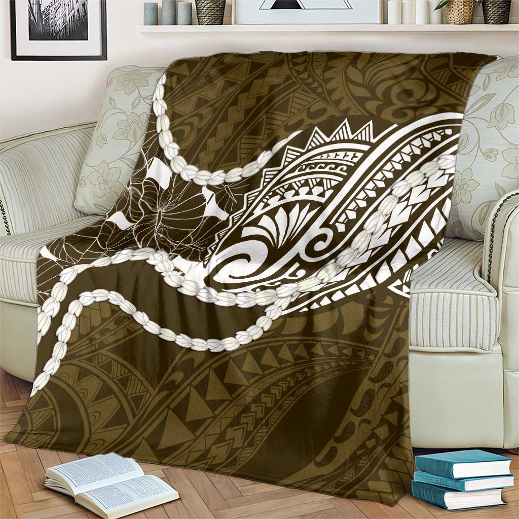 Aloha Hawaii Kalo Pikake Lei Blanket Chest Tattoo Gold Hawaiian Pattern