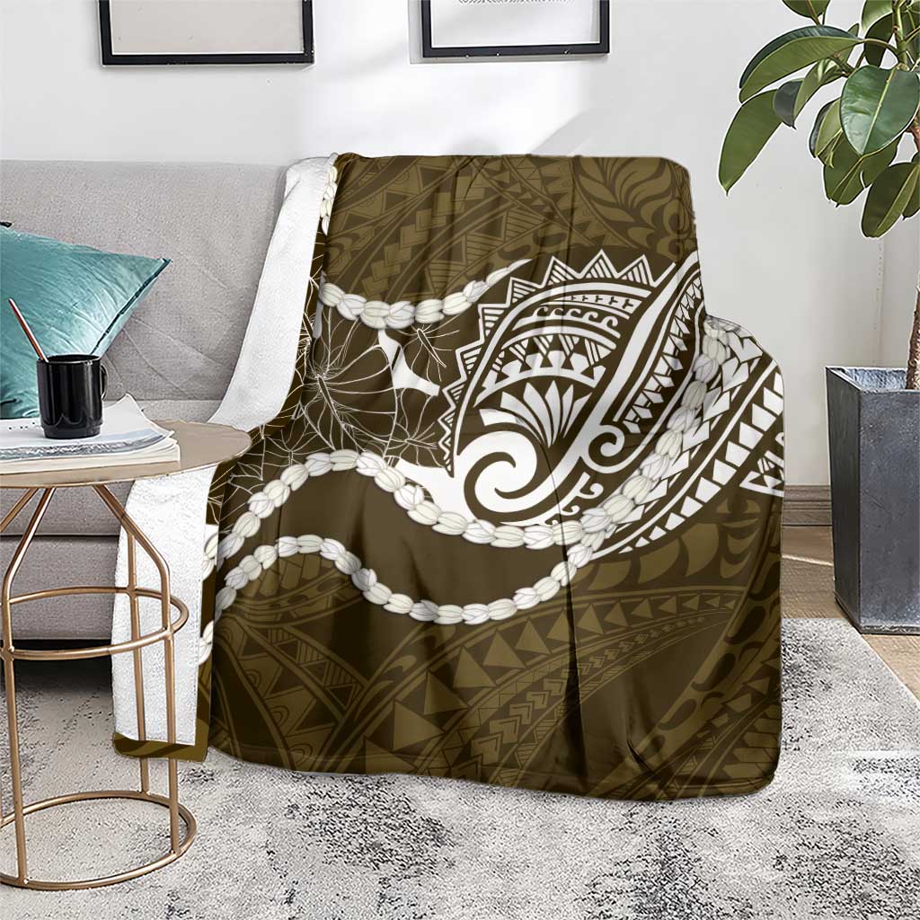 Aloha Hawaii Kalo Pikake Lei Blanket Chest Tattoo Gold Hawaiian Pattern