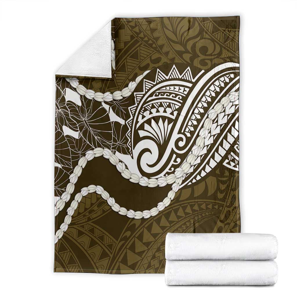 Aloha Hawaii Kalo Pikake Lei Blanket Chest Tattoo Gold Hawaiian Pattern