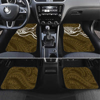 Aloha Hawaii Kalo Pikake Lei Car Mats Chest Tattoo Gold Hawaiian Pattern