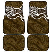 Aloha Hawaii Kalo Pikake Lei Car Mats Chest Tattoo Gold Hawaiian Pattern