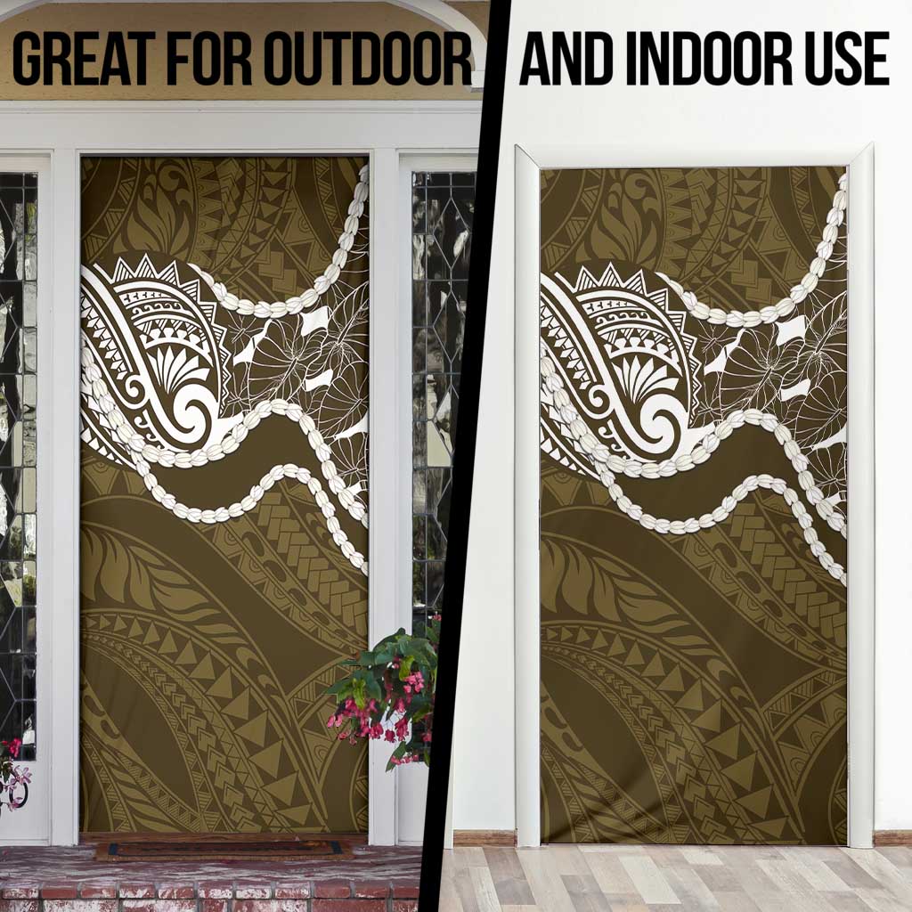 Aloha Hawaii Kalo Pikake Lei Door Cover Chest Tattoo Gold Hawaiian Pattern