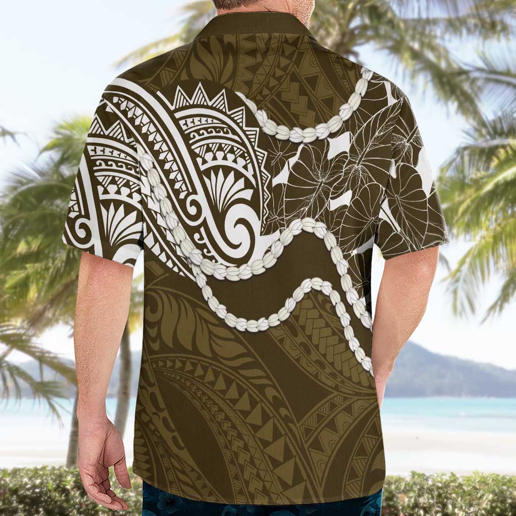 Aloha Hawaii Kalo Pikake Lei Hawaiian Shirt Chest Tattoo Gold Hawaiian Pattern LT14 - Polynesian Pride