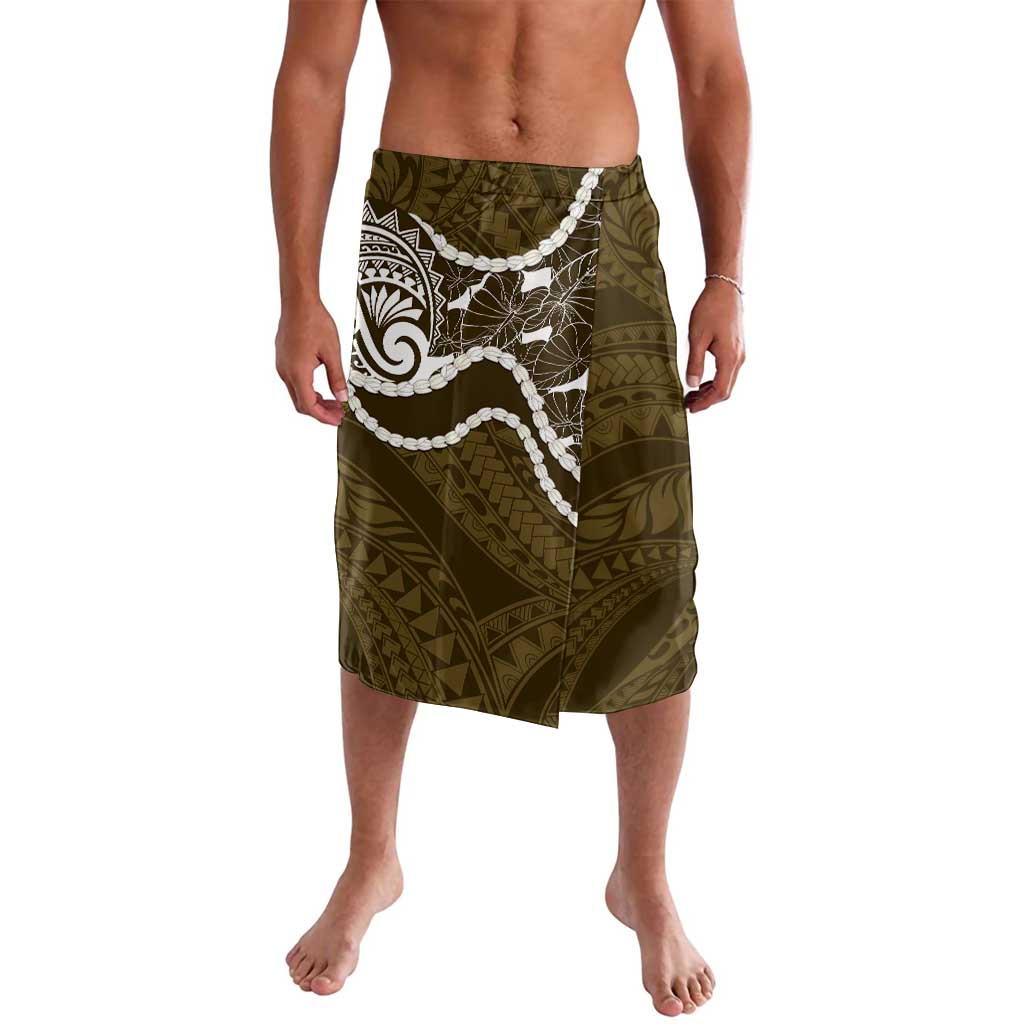 Aloha Hawaii Kalo Pikake Lei Lavalava Chest Tattoo Gold Hawaiian Pattern LT14 Gold - Polynesian Pride