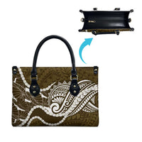 Aloha Hawaii Kalo Pikake Lei Leather Bag Chest Tattoo Gold Hawaiian Pattern LT14 - Polynesian Pride
