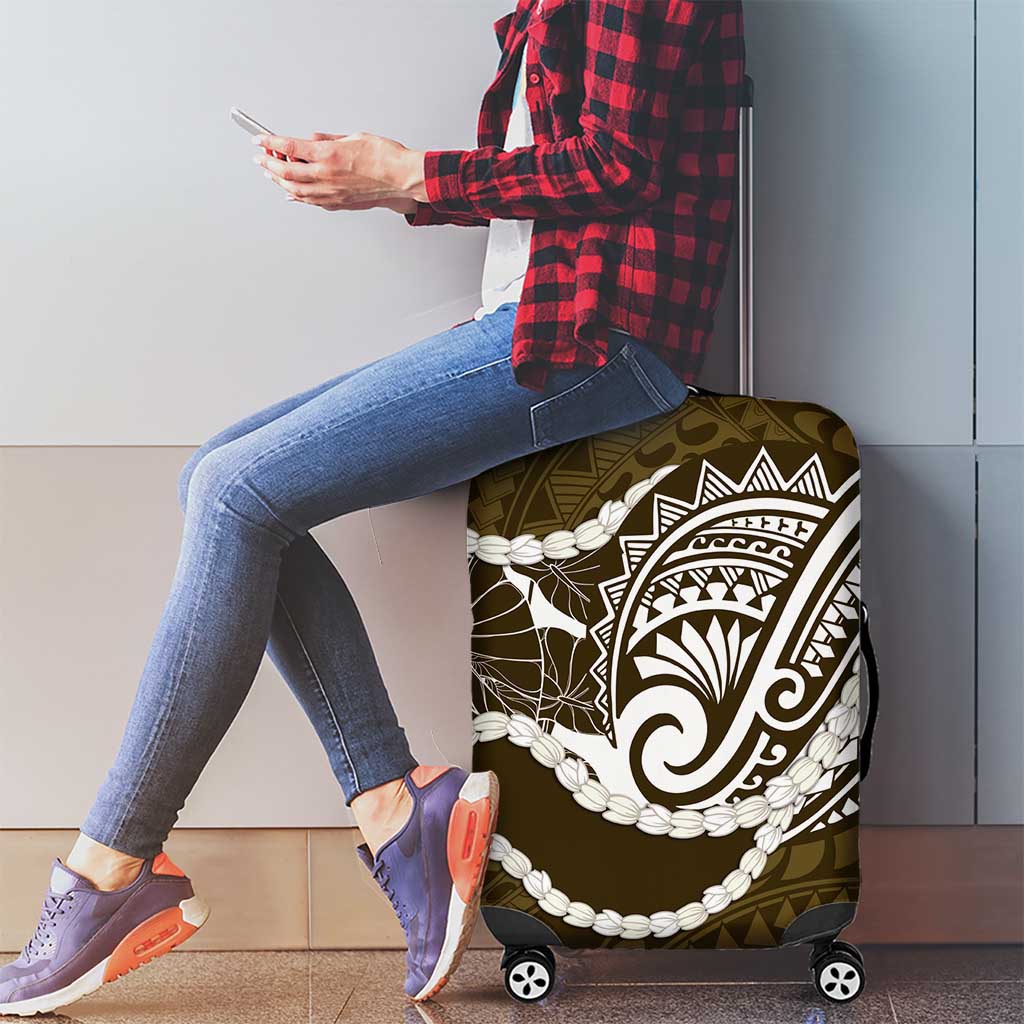 Aloha Hawaii Kalo Pikake Lei Luggage Cover Chest Tattoo Gold Hawaiian Pattern LT14 - Polynesian Pride