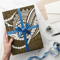 Aloha Hawaii Kalo Pikake Lei Wrapping Paper Chest Tattoo Gold Hawaiian Pattern LT14 - Polynesian Pride
