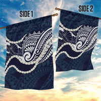 Aloha Hawaii Kalo Pikake Lei Garden Flag Chest Tattoo Oxford Blue Hawaiian Pattern LT14 - Polynesian Pride