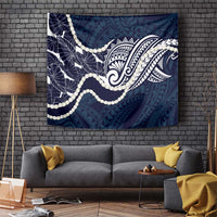 Aloha Hawaii Kalo Pikake Lei Tapestry Chest Tattoo Oxford Blue Hawaiian Pattern LT14 Oxford Blue - Polynesian Pride