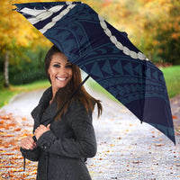 Aloha Hawaii Kalo Pikake Lei Umbrella Chest Tattoo Oxford Blue Hawaiian Pattern