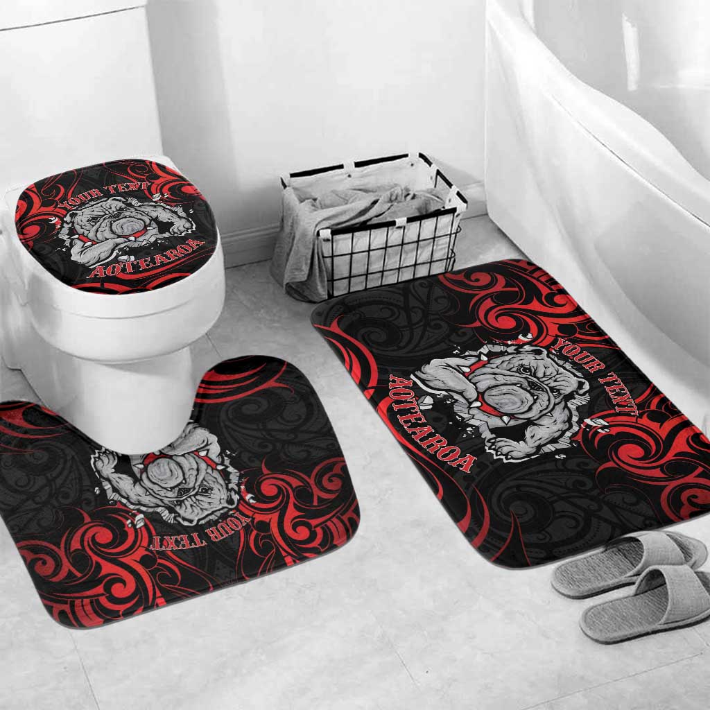 Personalised Aotearoa Bulldog Bathroom Set NZ Maori Tattoo - Polynesian Pride